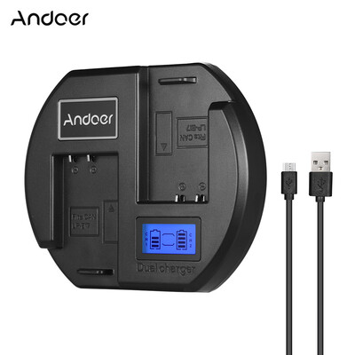 Andoer Fast Charger Dual-channel Camera Battery Charger Digital LCD Display USB Input for Canon LP-E17 Battery for Canon EOS 760D
Andoer Fast Charger Dual-channel Camera Battery Charger Digital LCD Display USB Input for Canon LP-E17 Battery for Canon EOS 760D