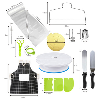 127 Pcs Baking Frosting Baking Tool Sets Pastry Bags Frosting Spreader Fondant Decoration Tools
127 Pcs Baking Frosting Baking Tool Sets Pastry Bags Frosting Spreader Fondant Decoration Tools