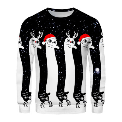 Toponeto Christmas Couples 3D Printed Long-sleeved Sweater With Round Collar Blouse
Toponeto Christmas Couples 3D Printed Long-sleeved Sweater With Round Collar Blouse