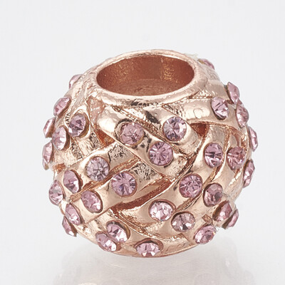 Alloy Rhinestone European Beads Large Hole Beads Rondelle Rose Gold Light Rose 115x10mm Hole 5mm
Alloy Rhinestone European Beads Large Hole Beads Rondelle Rose Gold Light Rose 115x10mm Hole 5mm