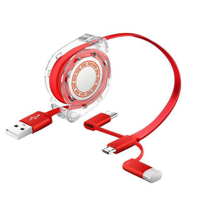 3-in-1 Telescopic Multi Retractable Fast Charger Cord With IPhone Lightning Type-C Micro USB-1m
3-in-1 Telescopic Multi Retractable Fast Charger Cord With IPhone Lightning Type-C Micro USB-1m