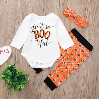 Newborn Infant Baby Boy Girl Letter Romper Tops Pants Halloween Outfits Set
Newborn Infant Baby Boy Girl Letter Romper Tops Pants Halloween Outfits Set