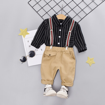 Autumn Baby Boy Adorable Striped Print Long Sleeve Shirt Blouse Suspenders Trousers Casual Outfits Clothes
Autumn Baby Boy Adorable Striped Print Long Sleeve Shirt Blouse Suspenders Trousers Casual Outfits Clothes