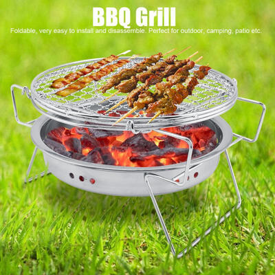 Greensen Stainless Steel Mini BBQ Grill Folding Portable Round Barbecue Stove for Outdoor Camping Patio
Greensen Stainless Steel Mini BBQ Grill Folding Portable Round Barbecue Stove for Outdoor Camping Patio