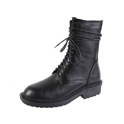 A366 European&American fashion lace womens boots in the tube round head was thin boots thick
A366 European&American fashion lace womens boots in the tube round head was thin boots thick