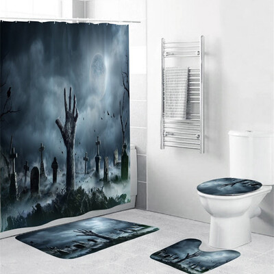 〖Follure〗Halloween festival 4PCS Non Slip Toilet Polyester Cover Mat Set Bathroom Curtain
〖Follure〗Halloween festival 4PCS Non Slip Toilet Polyester Cover Mat Set Bathroom Curtain