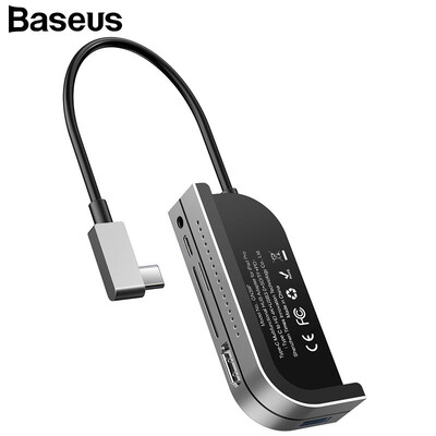 Baseus bend angle No7 multifunctional converter HDMI USB HUB for ip tablet Pro