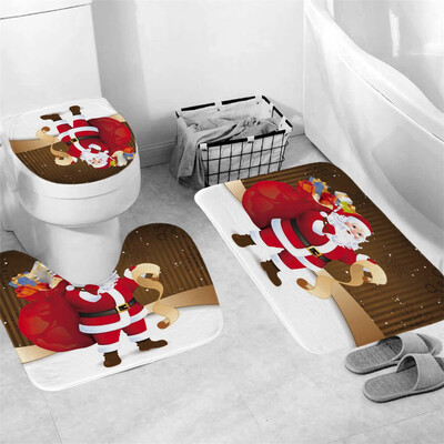Tailored 3Pcs Christmas shower Curtain Bathroom Anti-slip Carpet Rug Toilet Cover Mat Set
Tailored 3Pcs Christmas shower Curtain Bathroom Anti-slip Carpet Rug Toilet Cover Mat Set