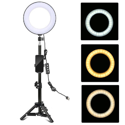 8 Inch Desktop LED Ring Light 3 Lighting Modes Dimmable USB Powered with Phone Holder Mini Ball Head Tripod Stand Remote Control f
8 Inch Desktop LED Ring Light 3 Lighting Modes Dimmable USB Powered with Phone Holder Mini Ball Head Tripod Stand Remote Control f