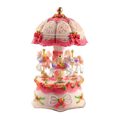 Carousel Music Box Luxury Color Change Flashing LED Light Luminous Rotating 3-Horse Carousels Horse Melody Music Box Valentines
Carousel Music Box Luxury Color Change Flashing LED Light Luminous Rotating 3-Horse Carousels Horse Melody Music Box Valentines