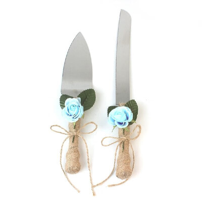 Stainless Steel Wedding Cake Knife & Server Set Burlap Twine Handle with Artificial Flower Cake Cutlery for Wedding Anniversary Bi
Stainless Steel Wedding Cake Knife & Server Set Burlap Twine Handle with Artificial Flower Cake Cutlery for Wedding Anniversary Bi