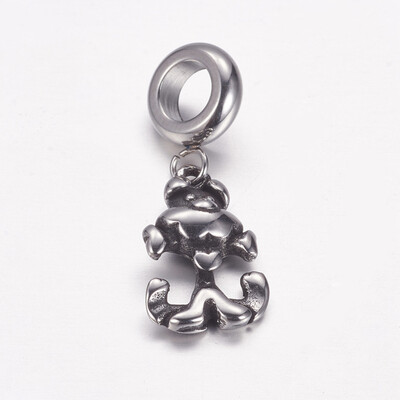 304 Stainless Steel European Dangle Beads Large Hole Pendants Dog with Bone Antique Silver 27mm Hole 5mm Pendant 16x10x4mm
304 Stainless Steel European Dangle Beads Large Hole Pendants Dog with Bone Antique Silver 27mm Hole 5mm Pendant 16x10x4mm