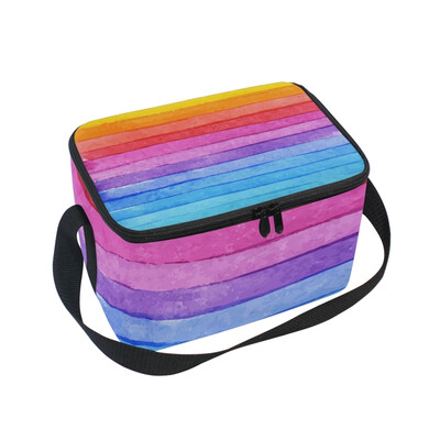 Lunch Box Insulated Lunch Bag Large Cooler Rainbow Stripes Tote Bagfor Kids Men Women
Lunch Box Insulated Lunch Bag Large Cooler Rainbow Stripes Tote Bagfor Kids Men Women