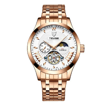 TEVISE T857 Automatic Watch Mechanical Wristwatch Self-Wind Waterproof Wrist Watches Sun Moon Phase Display for Men
TEVISE T857 Automatic Watch Mechanical Wristwatch Self-Wind Waterproof Wrist Watches Sun Moon Phase Display for Men
