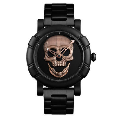 SKMEI 9178 Mens Watch Skull Quartz Watch Stainless Steel Male Water Resistant Wristwatch
SKMEI 9178 Mens Watch Skull Quartz Watch Stainless Steel Male Water Resistant Wristwatch