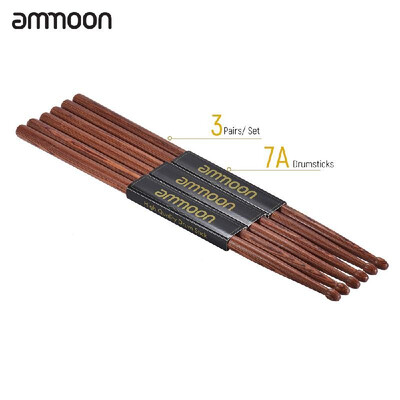 ammoon 3 Pair of 7A Wooden Drumsticks Drum Sticks Mahogany Wood Drum Set Accessories
ammoon 3 Pair of 7A Wooden Drumsticks Drum Sticks Mahogany Wood Drum Set Accessories