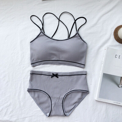 Women Pink Blue Underwear Comfortable Wireless Loungewear Lingerie Bra Set Black&White Cotton Bras Sets
Women Pink Blue Underwear Comfortable Wireless Loungewear Lingerie Bra Set Black&White Cotton Bras Sets