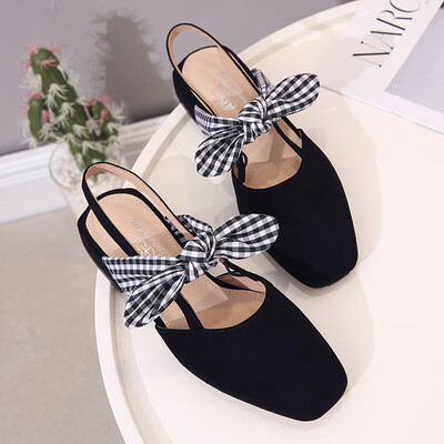 Square-headed butterfly-knotted flat sole shoe shallow black one-word bandage headband thick-heeled Muller single shoe woman
Square-headed butterfly-knotted flat sole shoe shallow black one-word bandage headband thick-heeled Muller single shoe woman