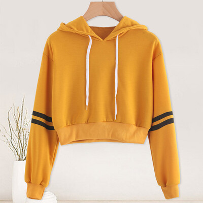 Women Fashion Sexy Varsity Striped Drawstring Crop Hoodie Sweatshirt Jumper Crop Pullover Top Hoodies
Women Fashion Sexy Varsity Striped Drawstring Crop Hoodie Sweatshirt Jumper Crop Pullover Top Hoodies