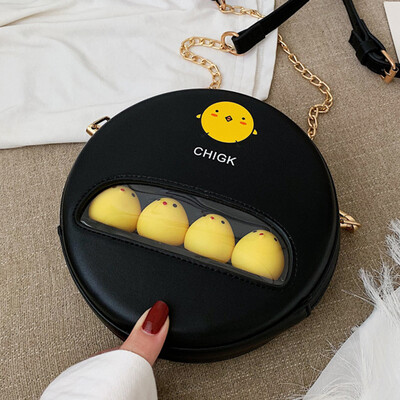 Summer transparent small bag new 2019 chain shoulder Messenger bag girl cute cartoon small round bag
Summer transparent small bag new 2019 chain shoulder Messenger bag girl cute cartoon small round bag