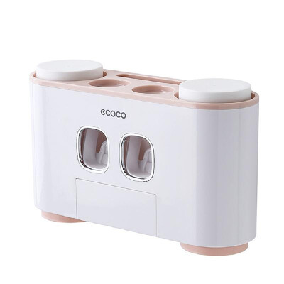 ecoco Wall-Mounted Toothbrush Holder with 2 Toothpaste Dispensers 4 Cups&5 Toothbrush Slots Toiletries Storage Rack
ecoco Wall-Mounted Toothbrush Holder with 2 Toothpaste Dispensers 4 Cups&5 Toothbrush Slots Toiletries Storage Rack