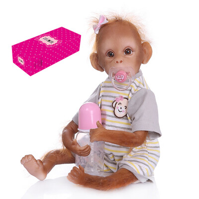 Decdeal Realistic Baby Monkey Doll 16 inch 40 cm Lifelike Reborn Baby Monkey Handmade Detailed Painting Art Dolls with Yellow Stri
Decdeal Realistic Baby Monkey Doll 16 inch 40 cm Lifelike Reborn Baby Monkey Handmade Detailed Painting Art Dolls with Yellow Stri