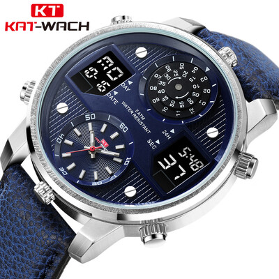 KAT-WACH electronic watch leather strap waterproof luminous double movement multi-function sports quartz watch mens watch
KAT-WACH electronic watch leather strap waterproof luminous double movement multi-function sports quartz watch mens watch