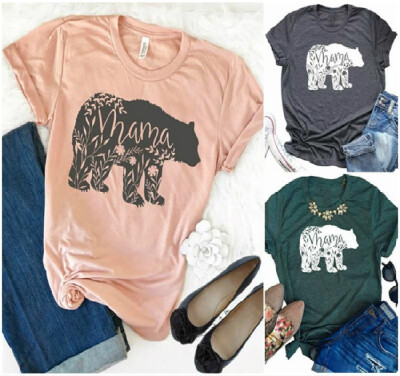 Amazon 2019 Europe&the United States foreign trade womens explosions t-shirt MAMA bear print pattern casual round neck short
Amazon 2019 Europe&the United States foreign trade womens explosions t-shirt MAMA bear print pattern casual round neck short