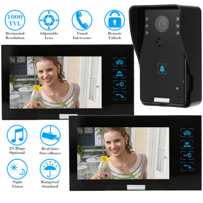 KKmoon® 7" Video Door Phone Intercome Doorbell Touch Button Remote Unlock Night Vision Rainproof Security CCTV Camera Home Surveil
KKmoon® 7" Video Door Phone Intercome Doorbell Touch Button Remote Unlock Night Vision Rainproof Security CCTV Camera Home Surveil