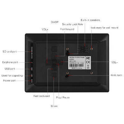 Andoer 7 Inch IPS HD Screen 1024600 Digital Photo Frame Digital Album Support Music Video Playing Clock Alarm Calender Functions
Andoer 7 Inch IPS HD Screen 1024600 Digital Photo Frame Digital Album Support Music Video Playing Clock Alarm Calender Functions