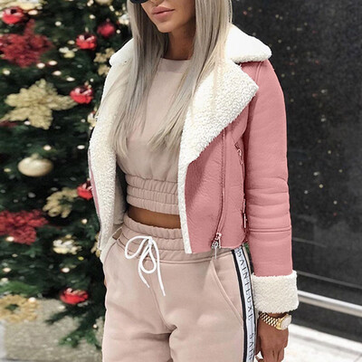 Roseonmyhand Women Lapel Suede Leather Buckle Cool Pilot Jacket Faux Lamb Wool Motorcycle Jackets
Roseonmyhand Women Lapel Suede Leather Buckle Cool Pilot Jacket Faux Lamb Wool Motorcycle Jackets