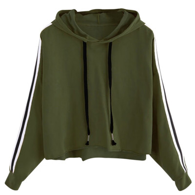 Hooded Drawstring Sweatshirt Striped Sleeve Crop Hoodies Women Burgundy Casual Tracksuit Autumn Sportswear Pullover Sweatshirts
Hooded Drawstring Sweatshirt Striped Sleeve Crop Hoodies Women Burgundy Casual Tracksuit Autumn Sportswear Pullover Sweatshirts