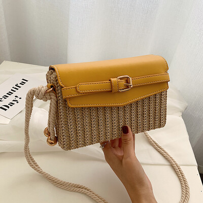 Net red contrast bag summer personality woven bag womens new 2019 simple fashion box slung small square bag
Net red contrast bag summer personality woven bag womens new 2019 simple fashion box slung small square bag
