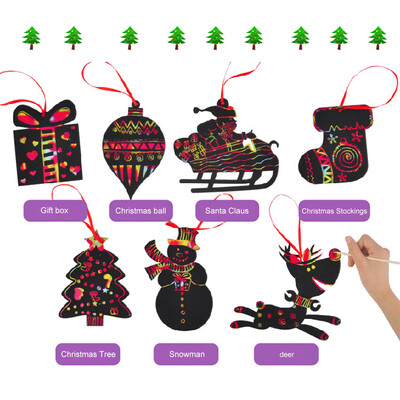 Magic Color Scratch Card Christmas Tree Ornaments Kids DIY Scratch Art Paper Coloring Cards Scraping Drawing Toy for Children
Magic Color Scratch Card Christmas Tree Ornaments Kids DIY Scratch Art Paper Coloring Cards Scraping Drawing Toy for Children