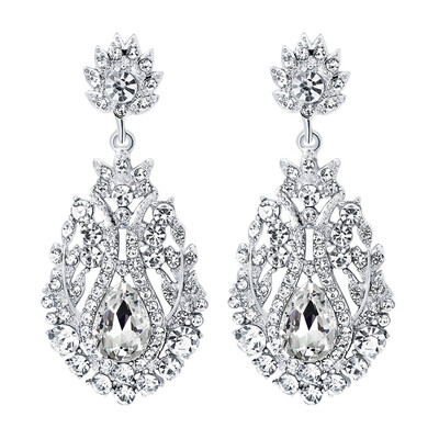New Jewelry Water droplets Stud Earrings For Women Silver Color Wedding Rhinestone Earring Jewelry
New Jewelry Water droplets Stud Earrings For Women Silver Color Wedding Rhinestone Earring Jewelry