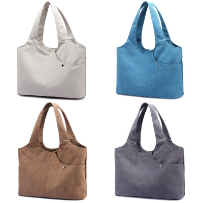 Women Canvas Shoulder Bag Handbag Large Capacity Zipper Pockets Totes Big Durable Shopping Bag
Women Canvas Shoulder Bag Handbag Large Capacity Zipper Pockets Totes Big Durable Shopping Bag