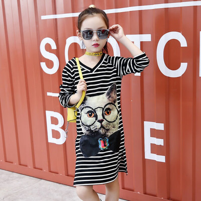 Autumn Casual Baby Girls Long Sleeve Cartoon Stripe Print Dress Kids Pageant Dresses Clothings
Autumn Casual Baby Girls Long Sleeve Cartoon Stripe Print Dress Kids Pageant Dresses Clothings