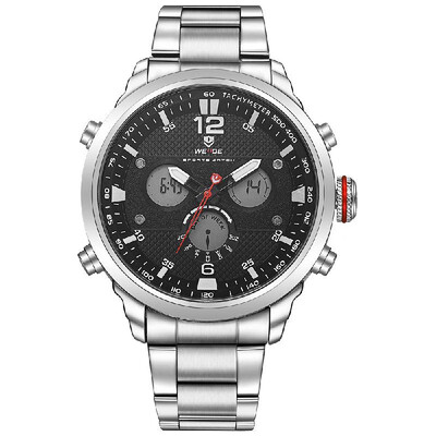 WEIDE WH6303 Quartz Digital Electronic Watch Three Sub-Dials Dual Time Week Time Display 3ATM Waterproof Timer Business Men Fashio
WEIDE WH6303 Quartz Digital Electronic Watch Three Sub-Dials Dual Time Week Time Display 3ATM Waterproof Timer Business Men Fashio