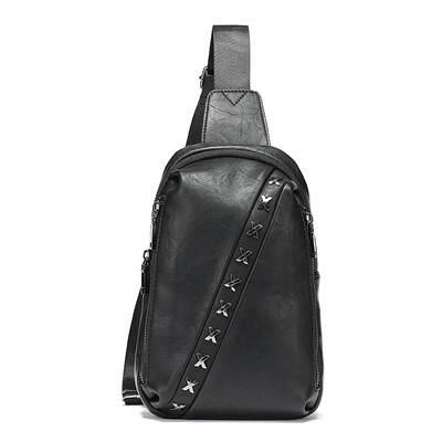 Mens fashion street small chest bag Korean youth shoulder bag rivet chest bag personality men&women small backpack
Mens fashion street small chest bag Korean youth shoulder bag rivet chest bag personality men&women small backpack