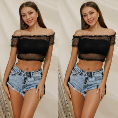 Fashion Women Summer Lace Sexy Crop Top Off Shoulder Blouse Shirts T shirt Vest
Fashion Women Summer Lace Sexy Crop Top Off Shoulder Blouse Shirts T shirt Vest