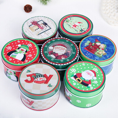 Christmas Portable Round Tin Case Decorative Printed Candy Gift Box Storage Container 
Christmas Portable Round Tin Case Decorative Printed Candy Gift Box Storage Container