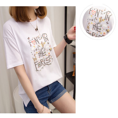 Cute Sweet Cartoon Animal Letter Print Tees Fashion Loose Round Neck Short-sleeved Tops
Cute Sweet Cartoon Animal Letter Print Tees Fashion Loose Round Neck Short-sleeved Tops