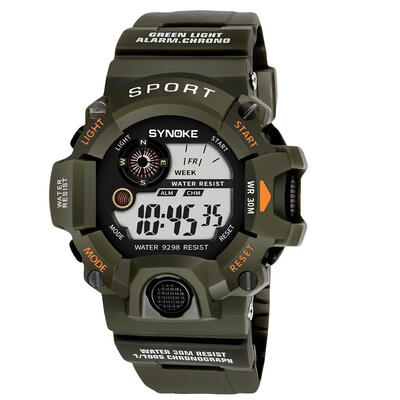 Men Electronic Digital Sports Students Waterproof Luminous Teen Wristwatch