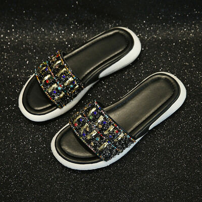 Internet celebrity slippers women wear 2019 new Korean muffin thick soled student shoes water drill word slippers
Internet celebrity slippers women wear 2019 new Korean muffin thick soled student shoes water drill word slippers
