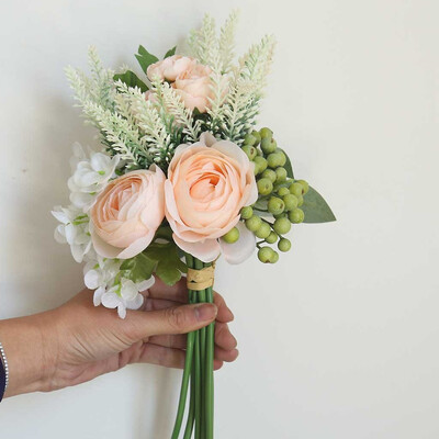 Toponeto Artificial Rose Flower Peony Flower Leaves Bridal Bouquet Wedding Home Decor
Toponeto Artificial Rose Flower Peony Flower Leaves Bridal Bouquet Wedding Home Decor