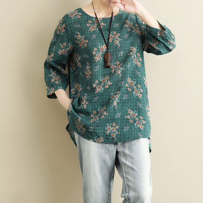 Starmoon Women Blouse Casual Three Quarter Sleeve Floral Print O Neck Loose Tops Shirt
Starmoon Women Blouse Casual Three Quarter Sleeve Floral Print O Neck Loose Tops Shirt