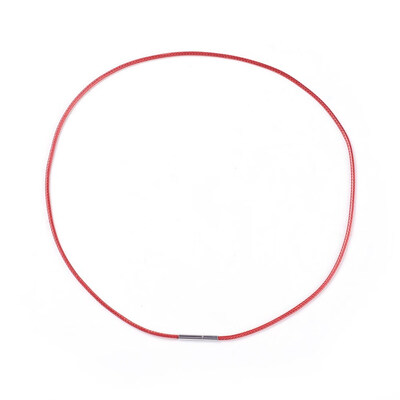 Waxed Polyester Cord Necklace Making with 304 Stainless Steel Clasps Red 1811"46cm 15mm
Waxed Polyester Cord Necklace Making with 304 Stainless Steel Clasps Red 1811"46cm 15mm