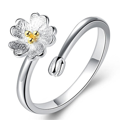 925 Silver Fashion Jewelry Flower Rings Women Anniversary Gift Adjustable Size Silver Color Finger Ring Casual Hypoallergenic K37
925 Silver Fashion Jewelry Flower Rings Women Anniversary Gift Adjustable Size Silver Color Finger Ring Casual Hypoallergenic K37