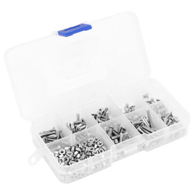 Greensen 340pcs M3 Hex Socket Flat Head Stainless Steel SS304 Screw Bolt Nut Assortment Set
Greensen 340pcs M3 Hex Socket Flat Head Stainless Steel SS304 Screw Bolt Nut Assortment Set