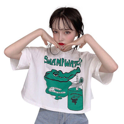 Women Loose Round Collar Summer Cartoon Print Loose Short Sleeve Casual Simple Wild T-Shirt Cartoon Material Polyester
Women Loose Round Collar Summer Cartoon Print Loose Short Sleeve Casual Simple Wild T-Shirt Cartoon Material Polyester